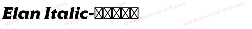 Elan Italic字体转换